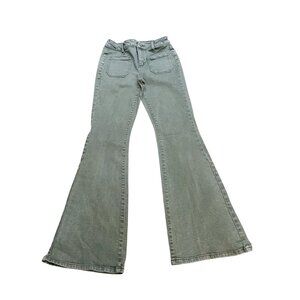 Altered State Light Mint Green Denim Flare Midrise Jeans Womens size 24